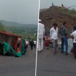 Video: 18 Pilgrims Hurt As Pick-Up Truck Pickup Overturns at Pune’s Shindwane Ghat
